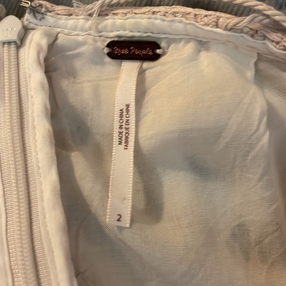 Free People Just Like Honey Beige Lace Dress Size 2 - Picture 10 of 11